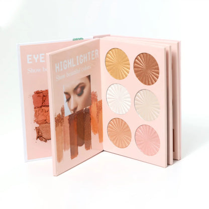 Viral Makeup Book Palette Eyeshadow,Highlighter,Blusher Palette