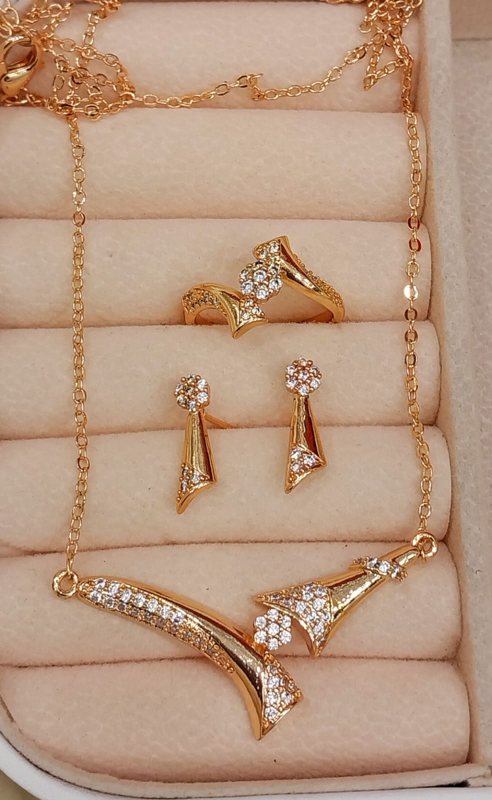 Gold Plated Zircon Set