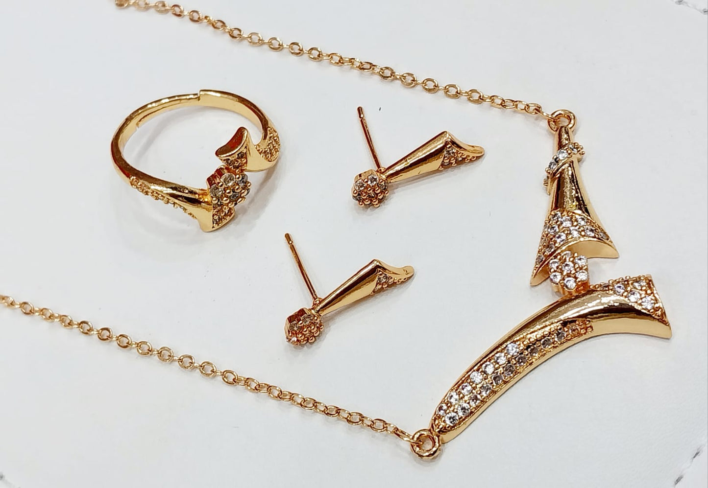 Gold Plated Zircon Set