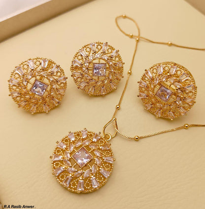 Gold Plated Zircon Set