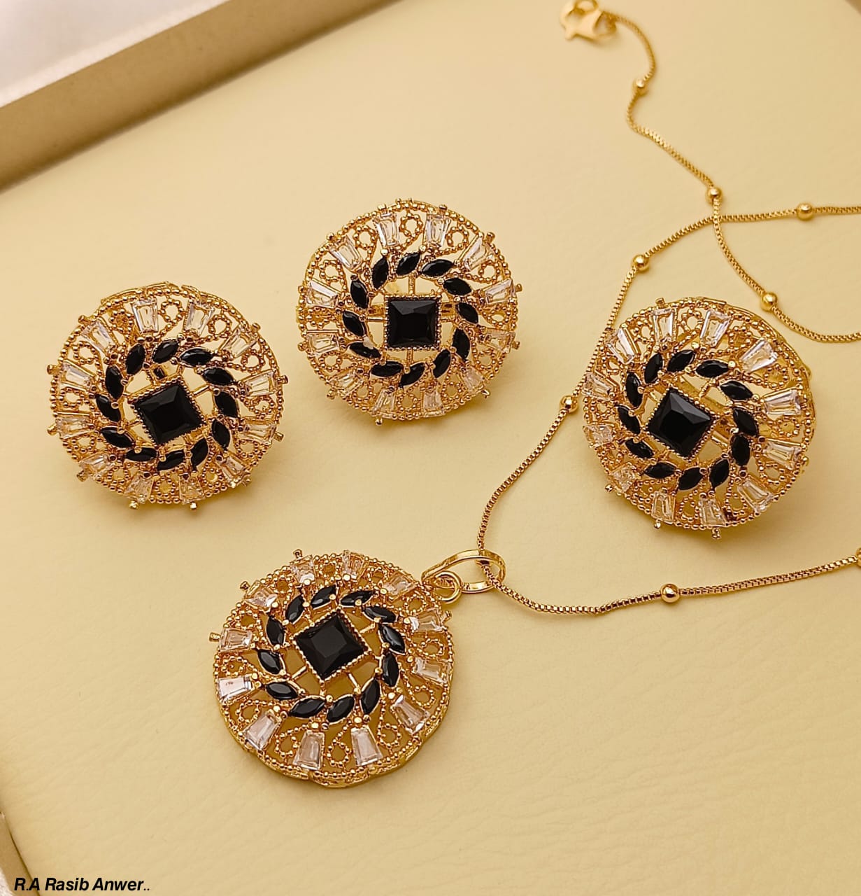 Gold Plated Zircon Set