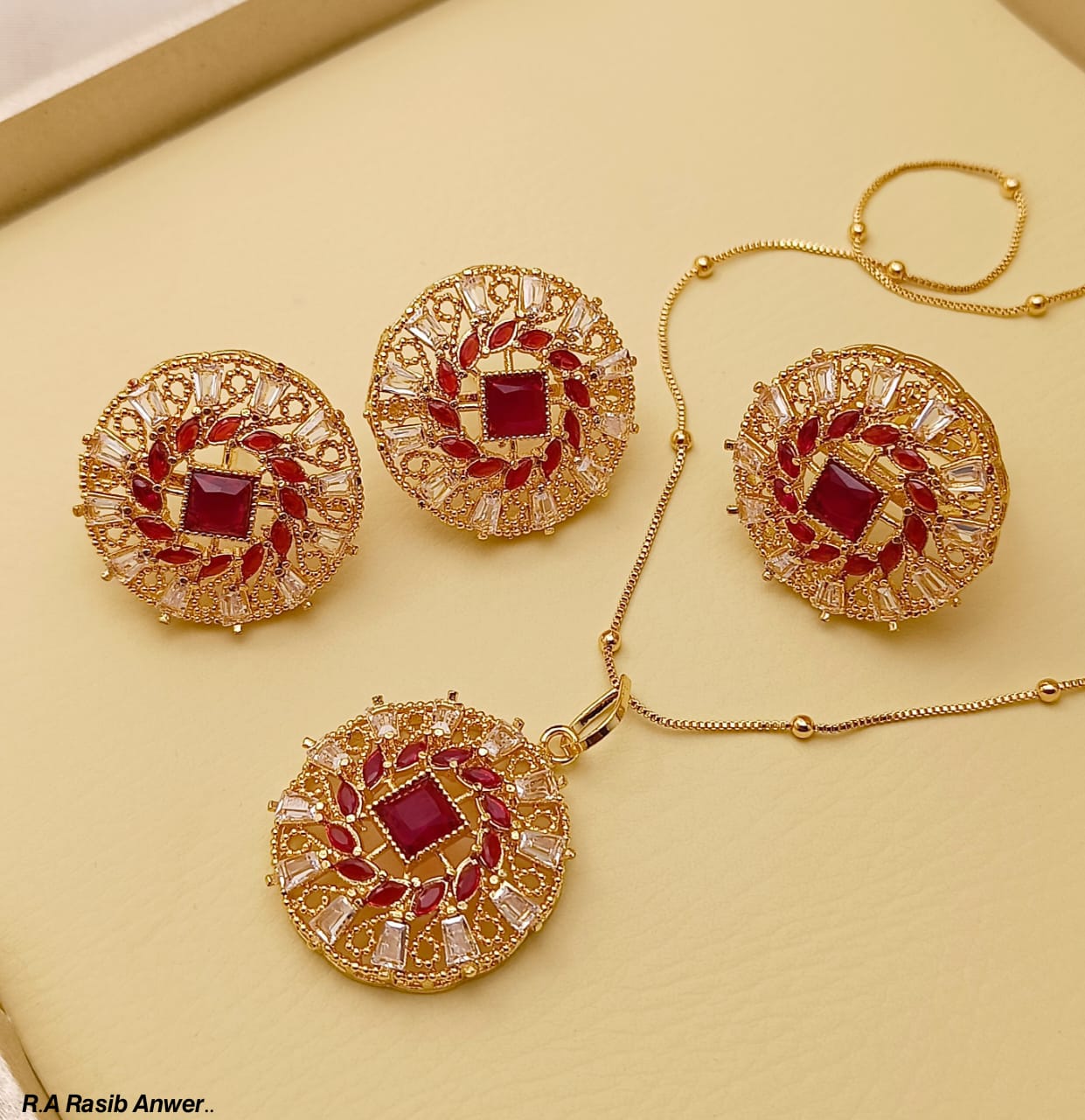 Gold Plated Zircon Set