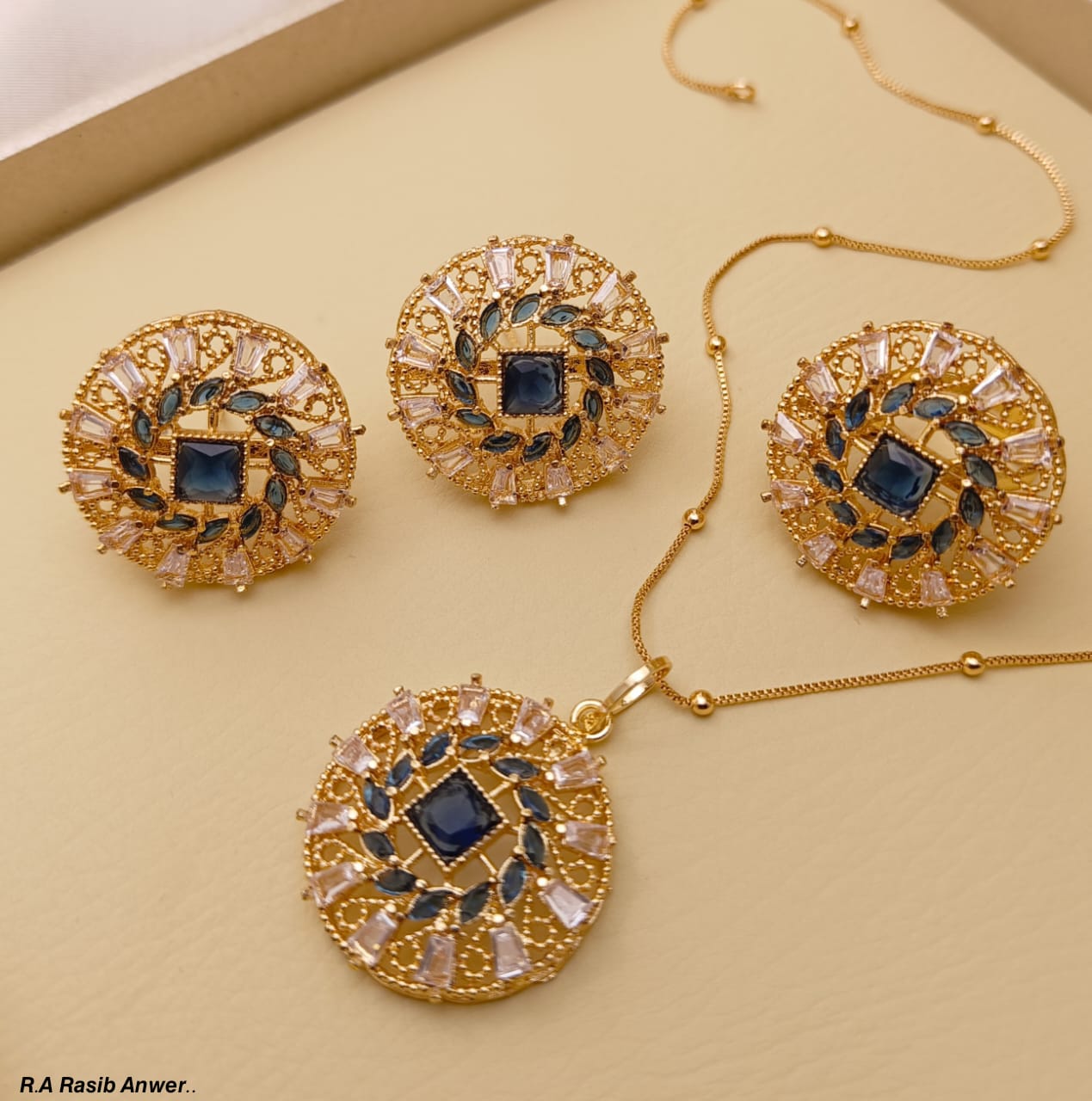 Gold Plated Zircon Set