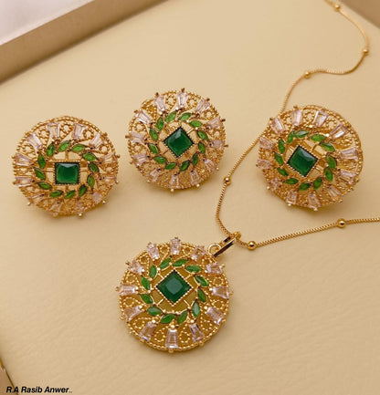 Gold Plated Zircon Set