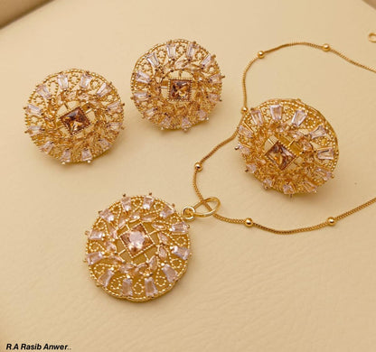 Gold Plated Zircon Set