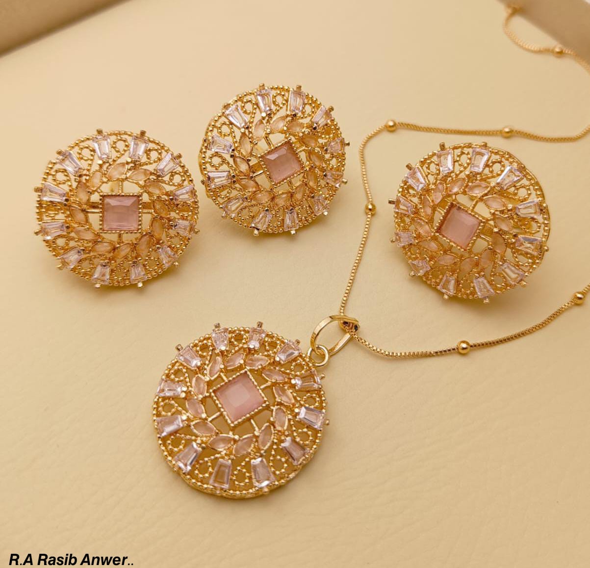 Gold Plated Zircon Set