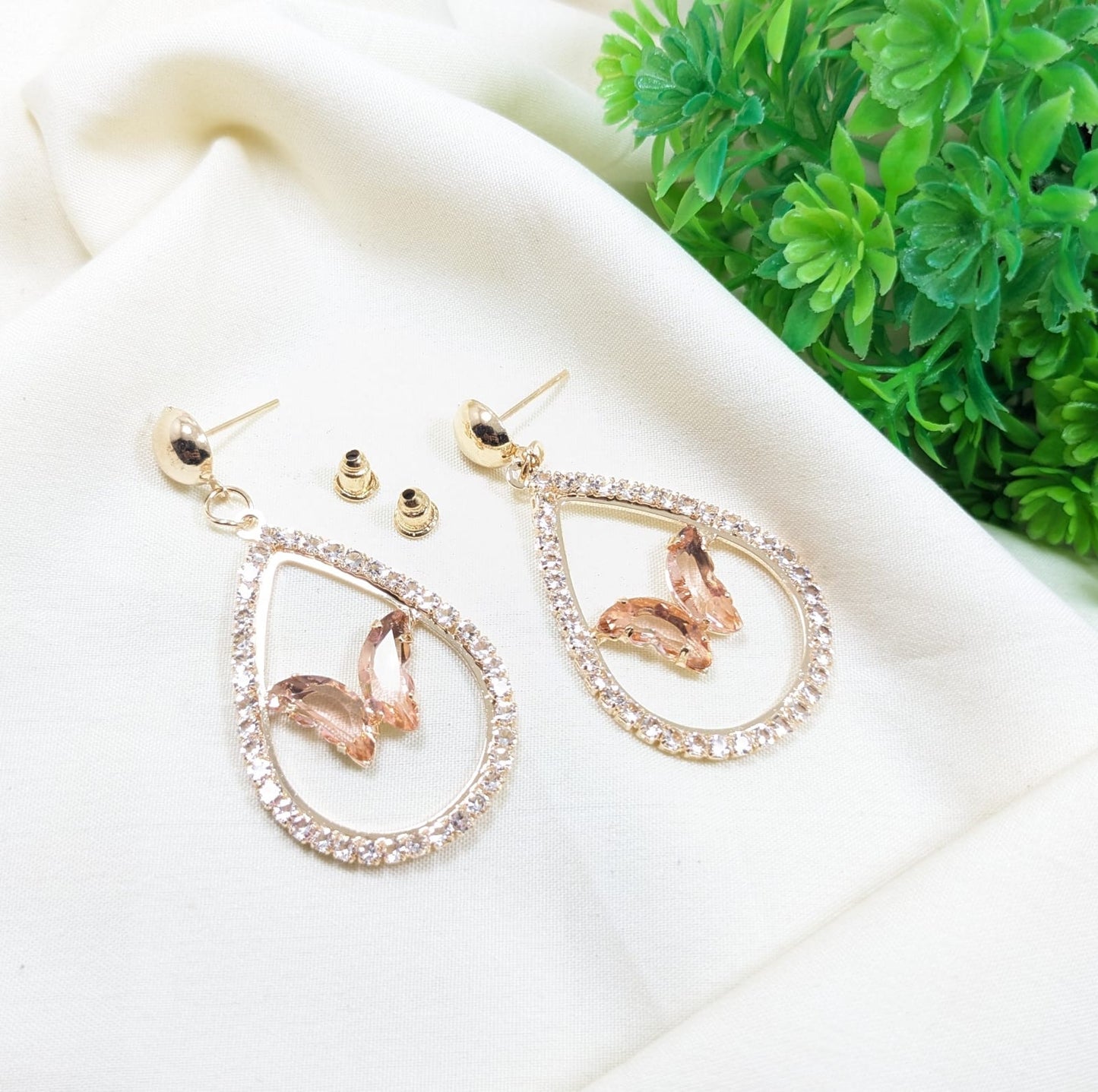 Zircon Butterfly Earrings