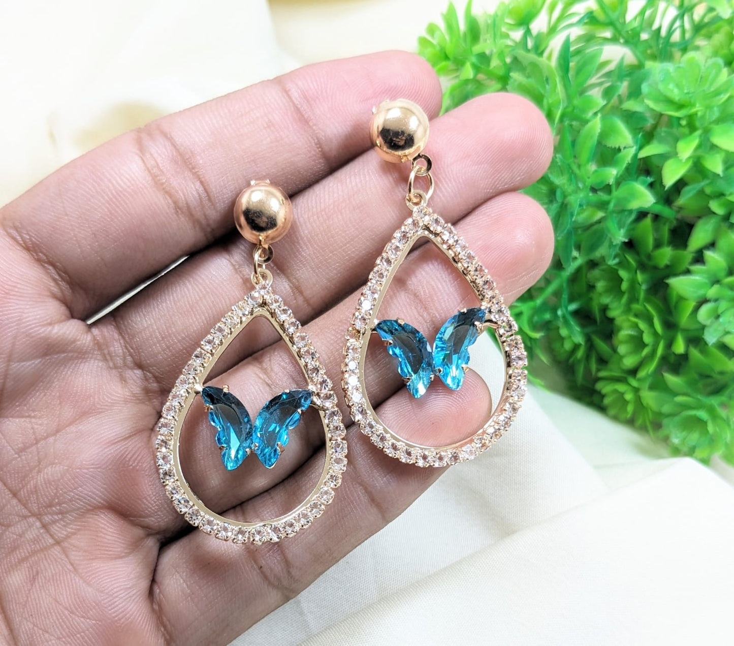 Zircon Butterfly Earrings