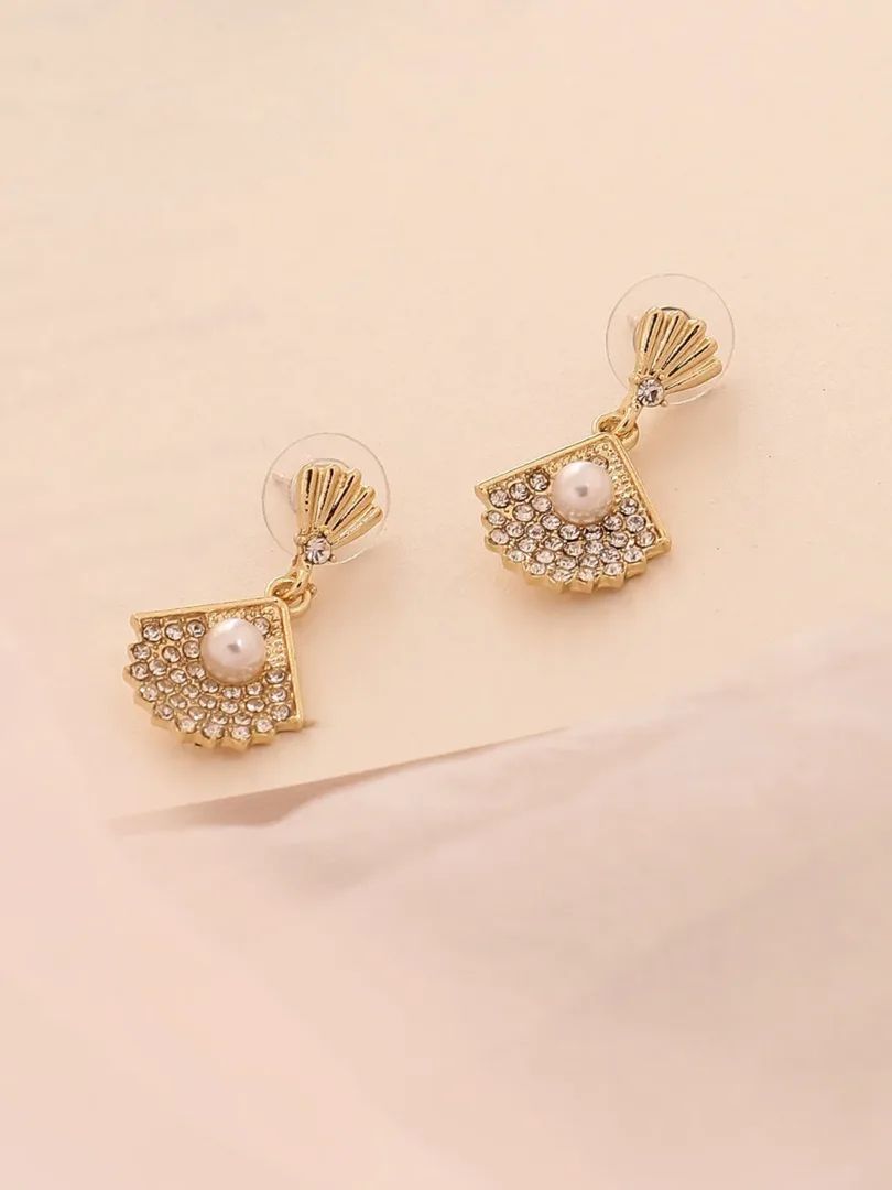 White Pearl Earrings