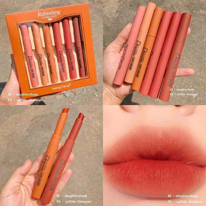 Heng Fang Refreshing Matte Lipstick 6 Pcs Set Dream kit