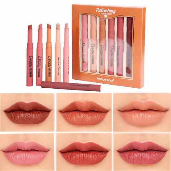 Heng Fang Refreshing Matte Lipstick 6 Pcs Set Dream kit